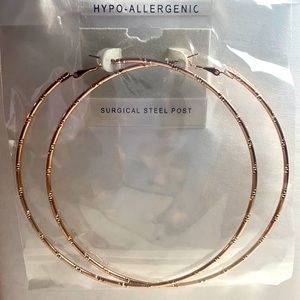 Oversized 3.75” Cooper Tone Earrings